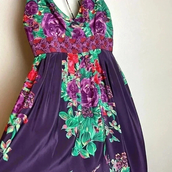 Anthropologie PLENTY Tracy Reese Silk Sundress Party Floral Sleeveless Size 4 - Picture 5 of 14
